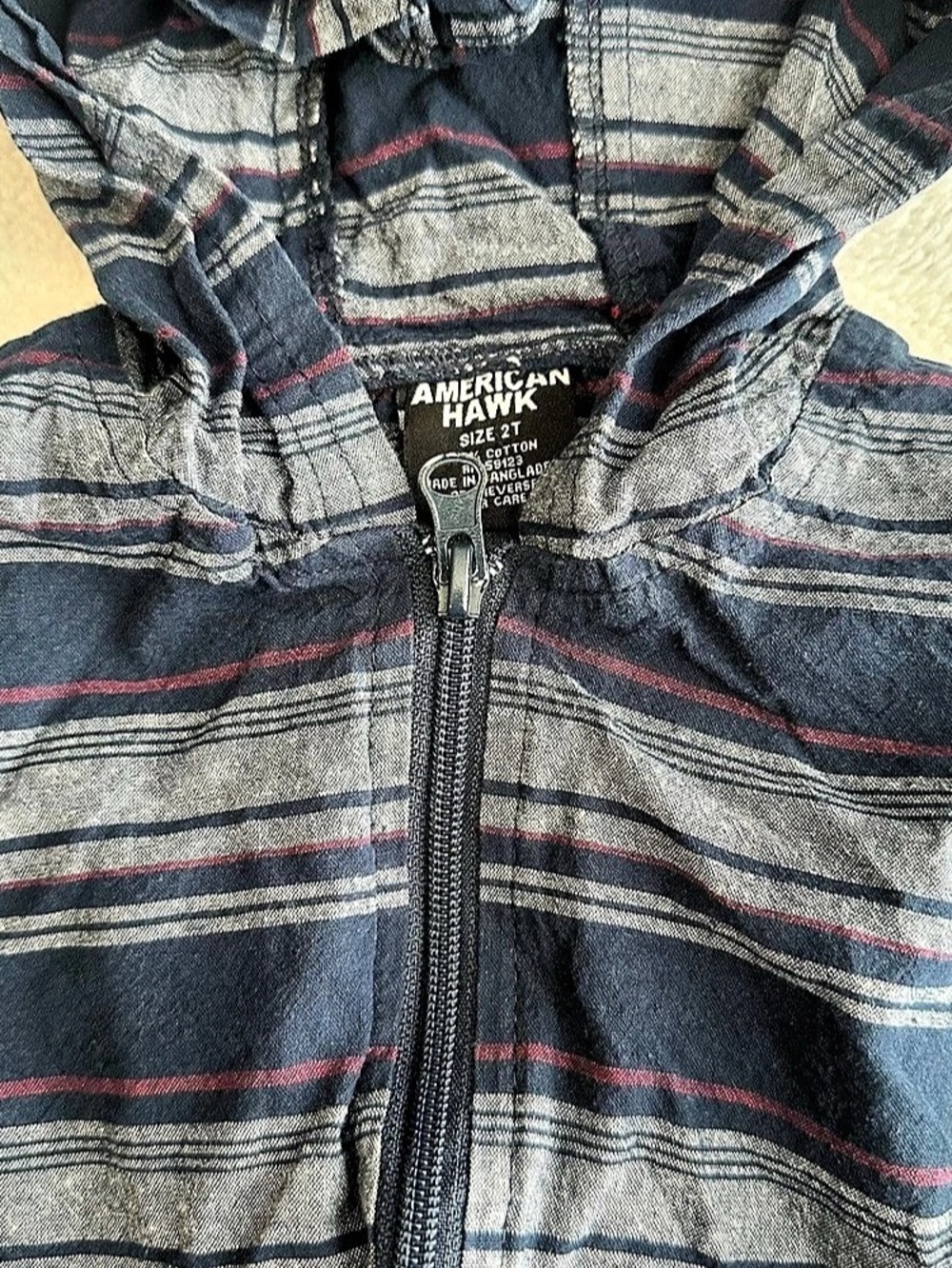 American Hawk Boys 2T Striped 3-Piece Set in Blue & Red - Picture 3 of 11